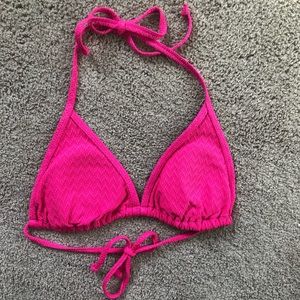 old navy pink triangle bikini top